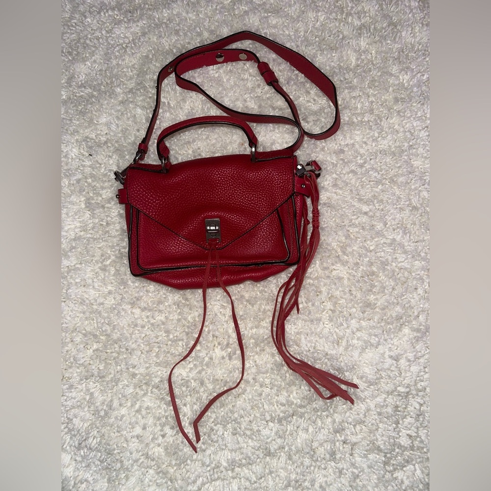 LAST CHANCE! Rebecca Minkoff Red Leather Cross Body Bag, used